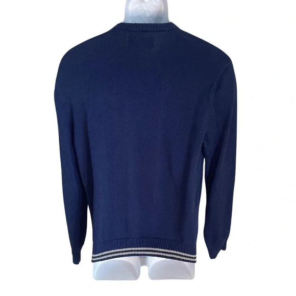 Original Penguin Men's V-Neck Pullover Sweater | Navy Blue | Size XL 100% Cotton - Picture 5 of 7